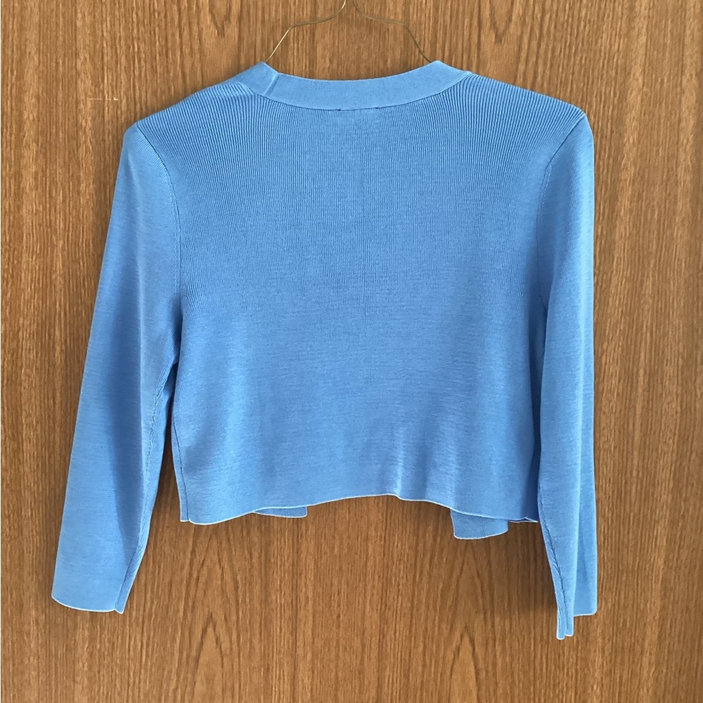 Talbots Light Blue Women's Cardigan - Picture 4 of 7